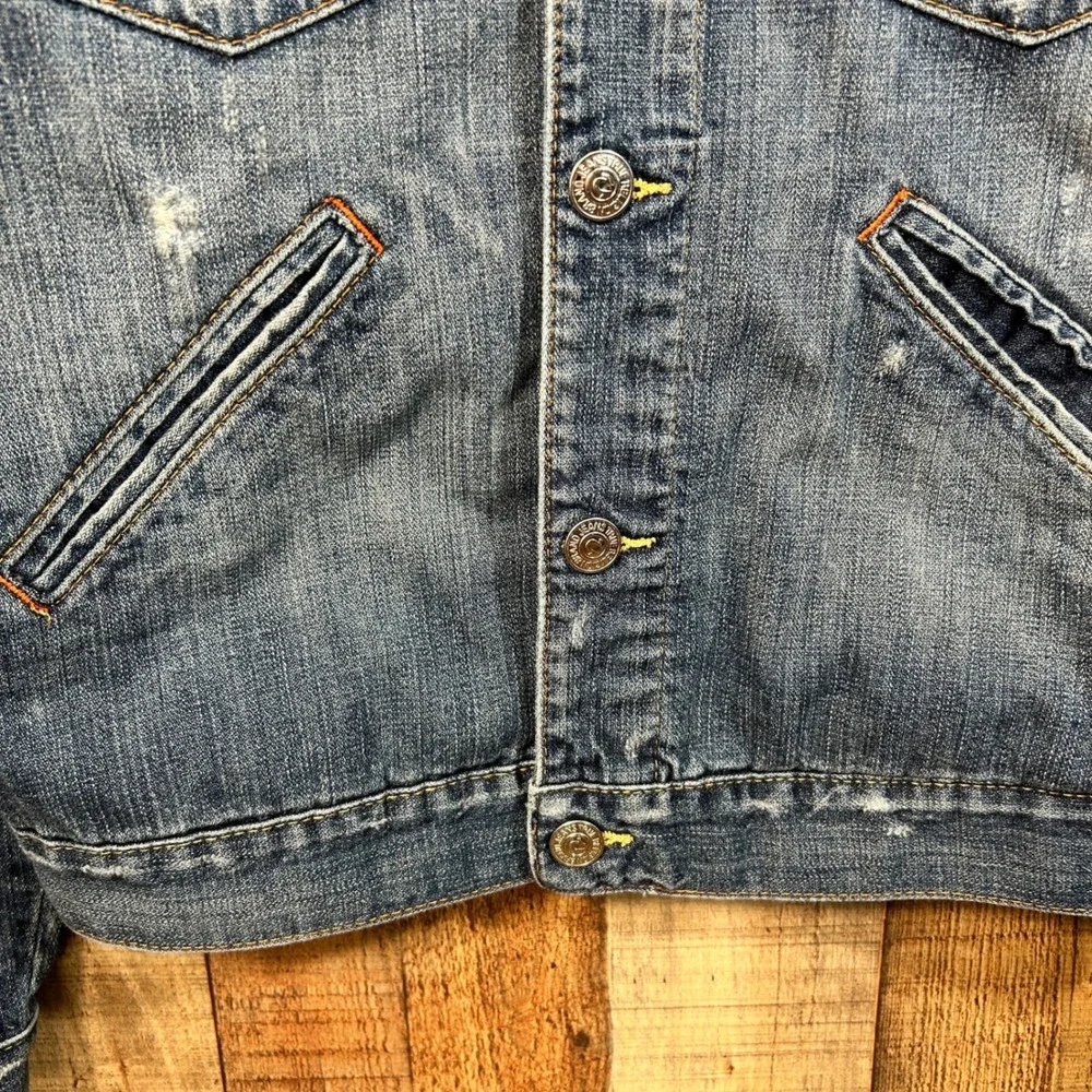 True Religion Johnny Denim Trucker Jacket Men's Size XXL Blue Wash Western
